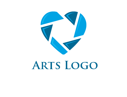 lens in a heart shape logo