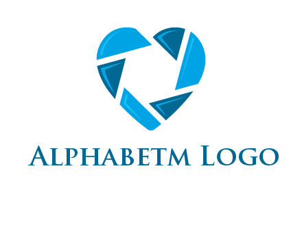 lens in a heart shape logo