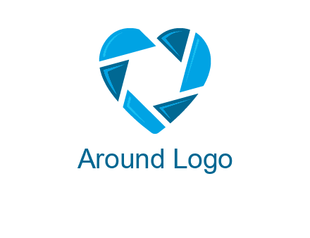 lens in a heart shape logo