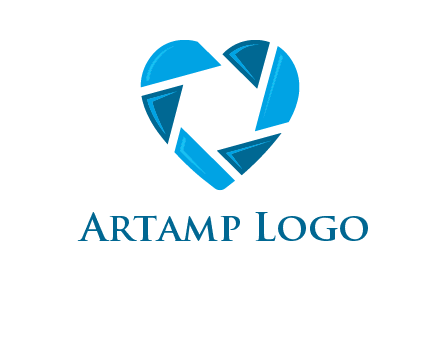 lens in a heart shape logo