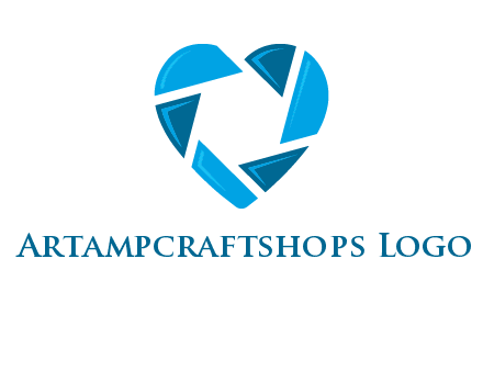lens in a heart shape logo