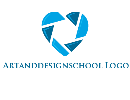 lens in a heart shape logo