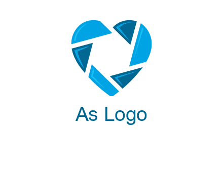 lens in a heart shape logo