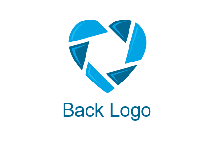 lens in a heart shape logo