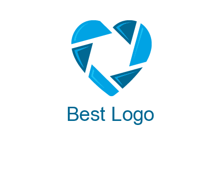 lens in a heart shape logo