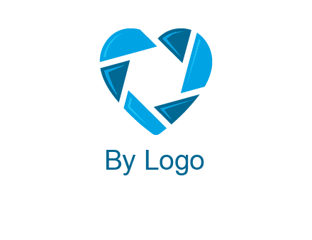 lens in a heart shape logo