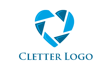 lens in a heart shape logo