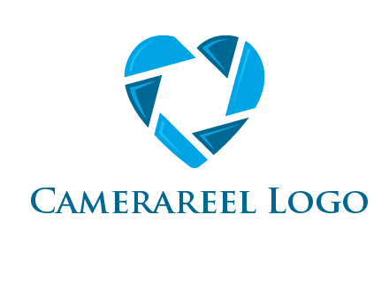 lens in a heart shape logo