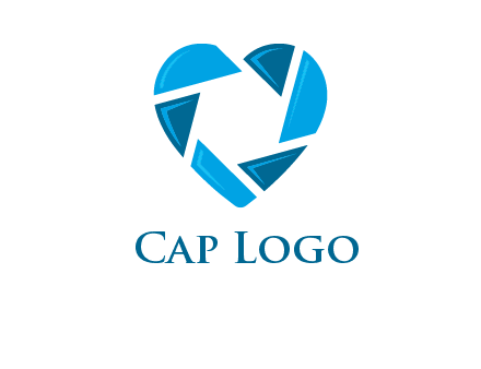 lens in a heart shape logo