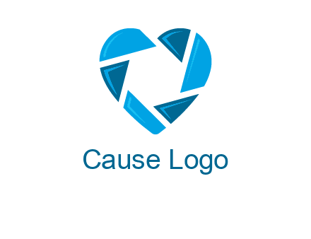 lens in a heart shape logo