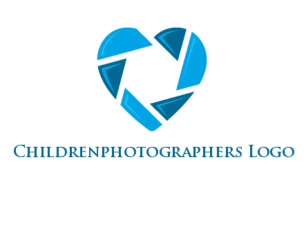 lens in a heart shape logo