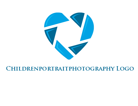 lens in a heart shape logo