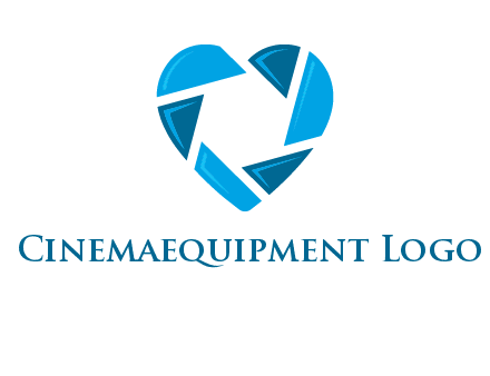 lens in a heart shape logo