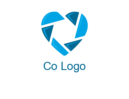 lens in a heart shape logo