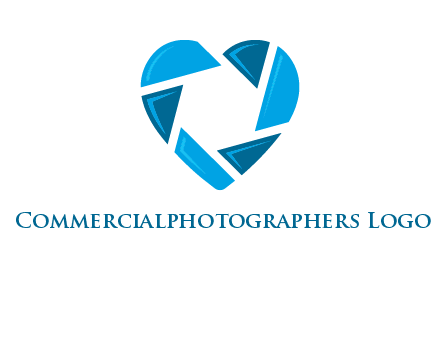 lens in a heart shape logo
