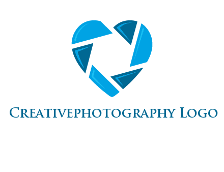 lens in a heart shape logo