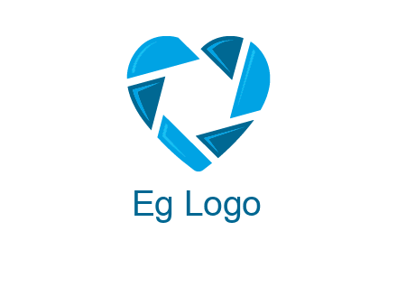lens in a heart shape logo