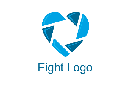 lens in a heart shape logo