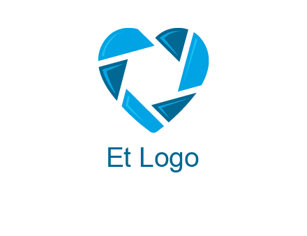 lens in a heart shape logo