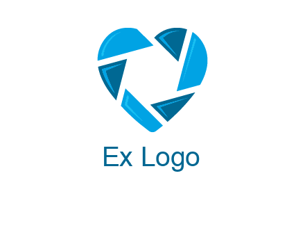 lens in a heart shape logo