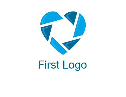 lens in a heart shape logo