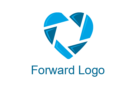 lens in a heart shape logo