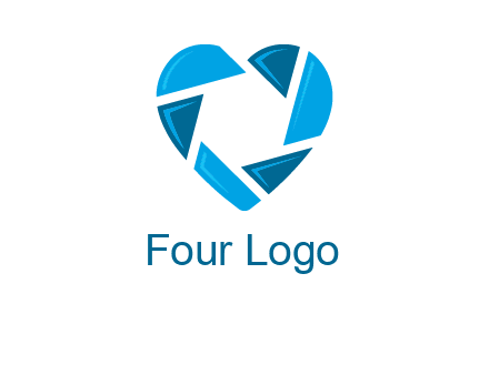 lens in a heart shape logo