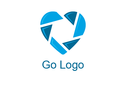 lens in a heart shape logo