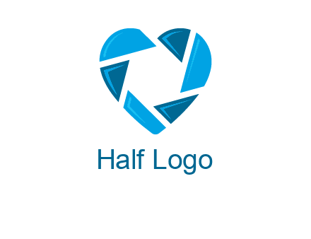 lens in a heart shape logo