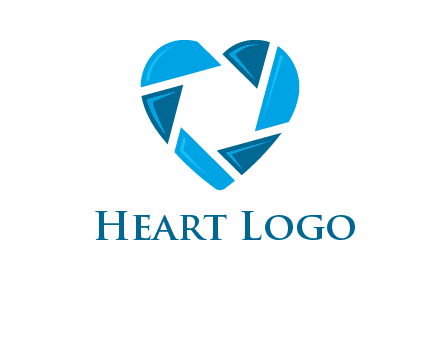 lens in a heart shape logo