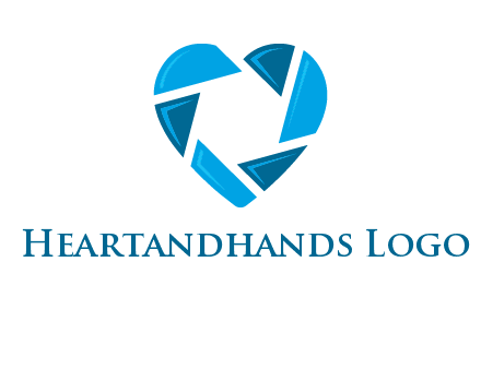 lens in a heart shape logo