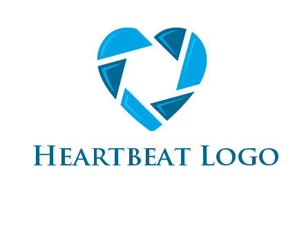 lens in a heart shape logo