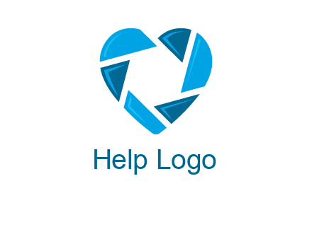 lens in a heart shape logo