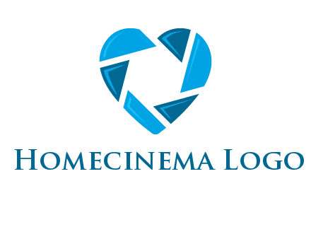 lens in a heart shape logo