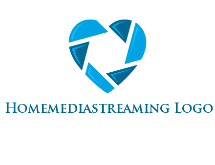 lens in a heart shape logo