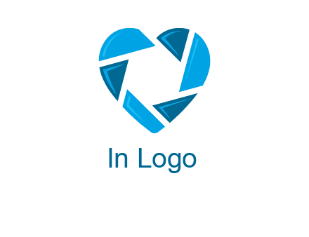 lens in a heart shape logo