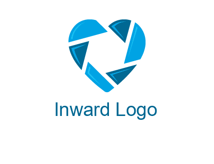 lens in a heart shape logo