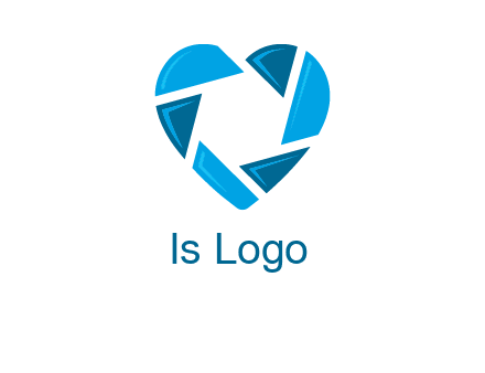 lens in a heart shape logo