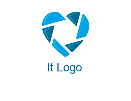 lens in a heart shape logo