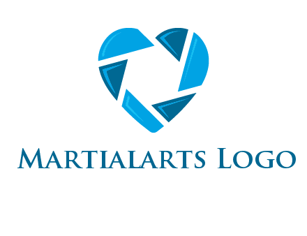 lens in a heart shape logo