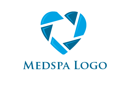 lens in a heart shape logo