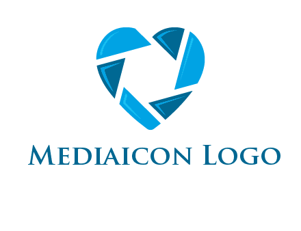 lens in a heart shape logo