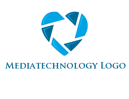 lens in a heart shape logo