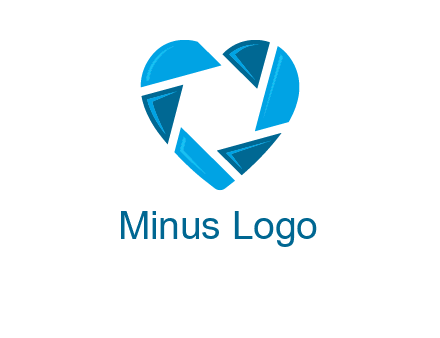lens in a heart shape logo