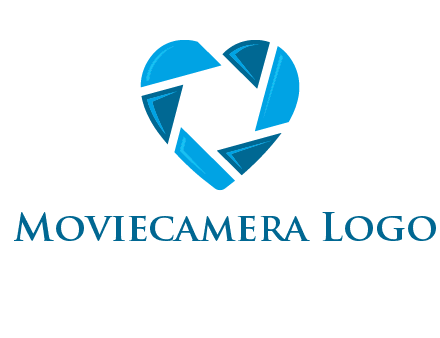 lens in a heart shape logo