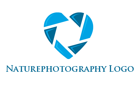 lens in a heart shape logo