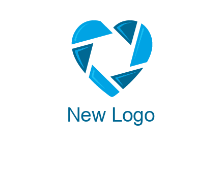 lens in a heart shape logo