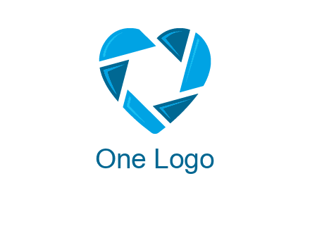 lens in a heart shape logo
