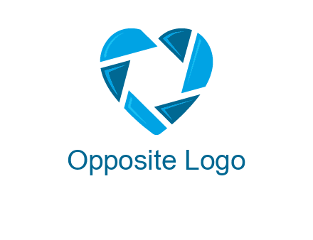 lens in a heart shape logo