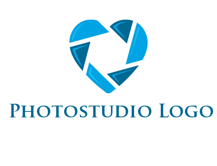 lens in a heart shape logo